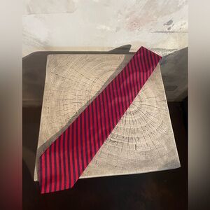 Brooks Brothers Red and Blue Striped Tie 100% Silk